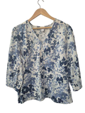 Liz Claiborne Floral V-Neck Long Sleeves
