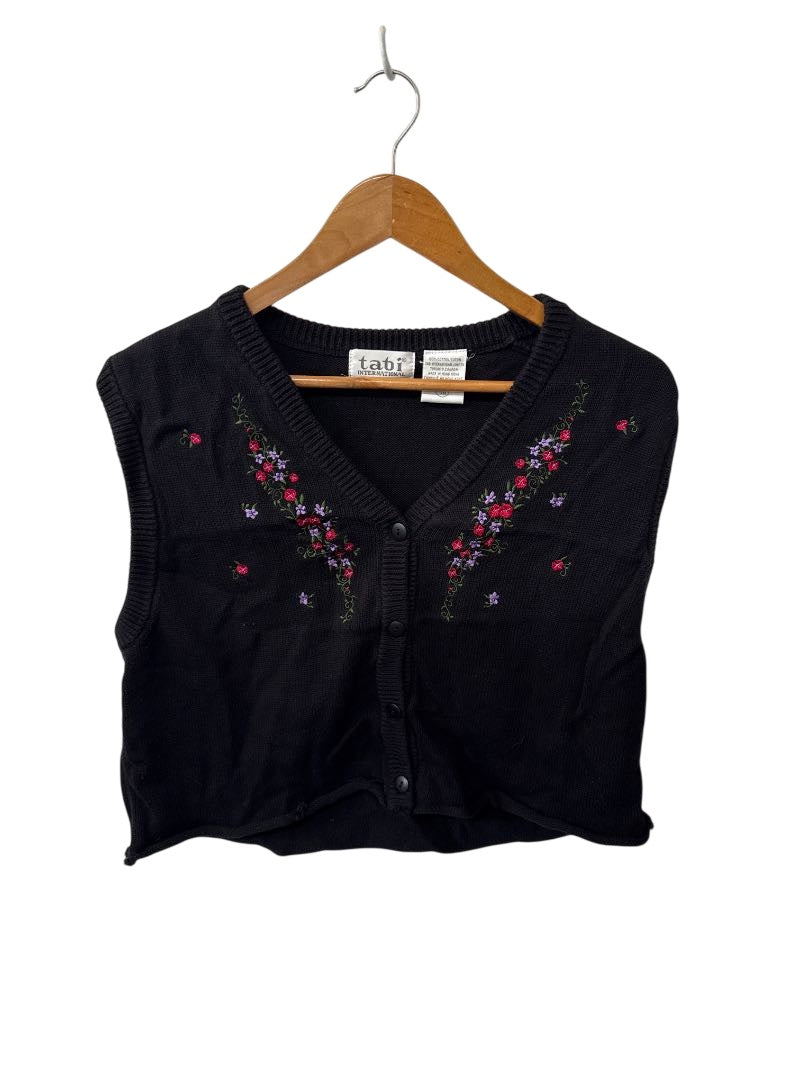 Tabi Embroidered Knit Vest Vintage