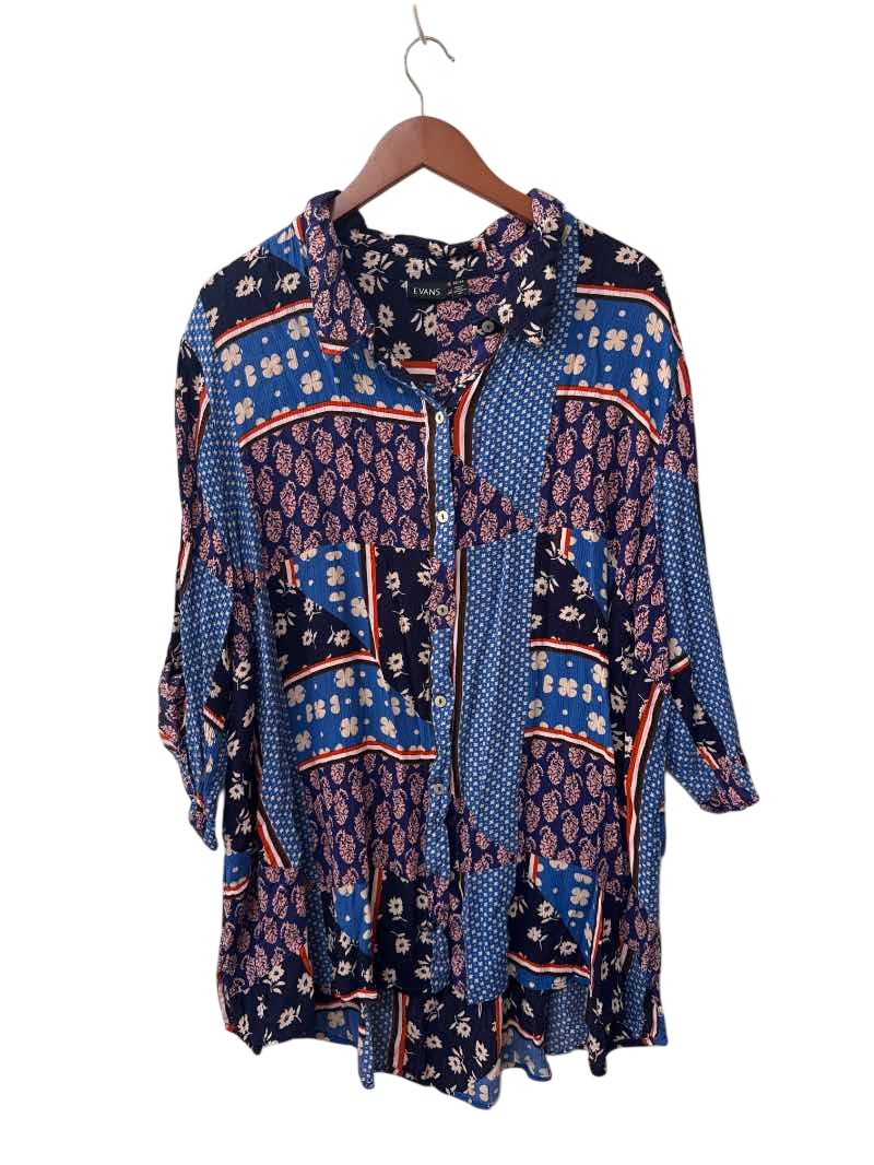 Evans Patterned Tunic Short Sleeves