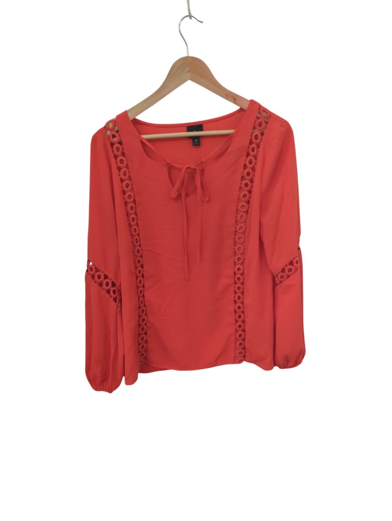 Worthington Lace-Trim Blouse Long Sleeves