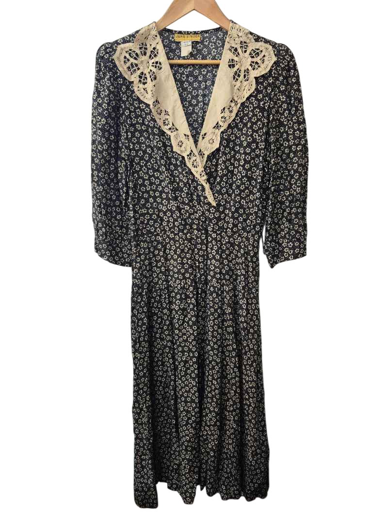 Jane Singer Vintage Floral Dress Vintage