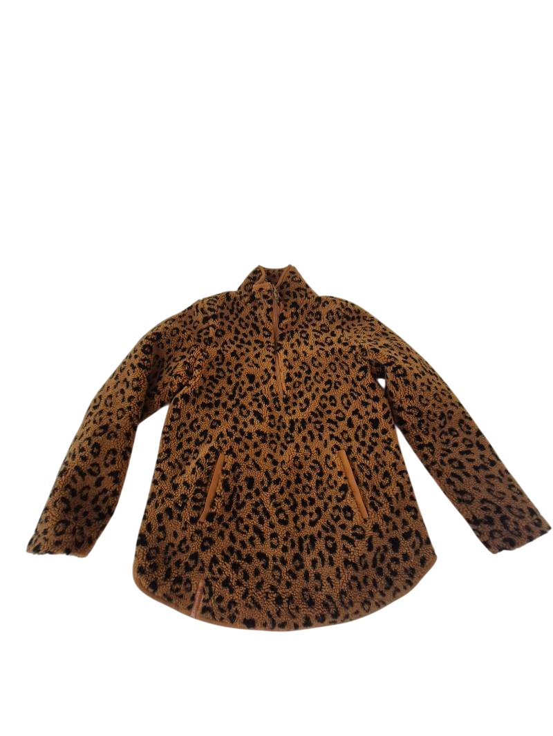 Ambersand Avenue Leopard Print Pullover Outerwear