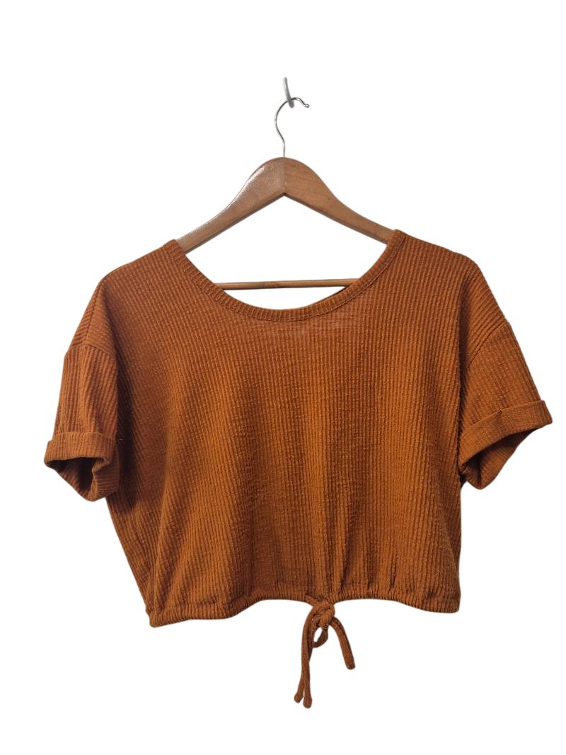 Tie-Front Top Short Sleeves