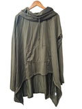 Asymmetrical Hoodie Long Sleeves