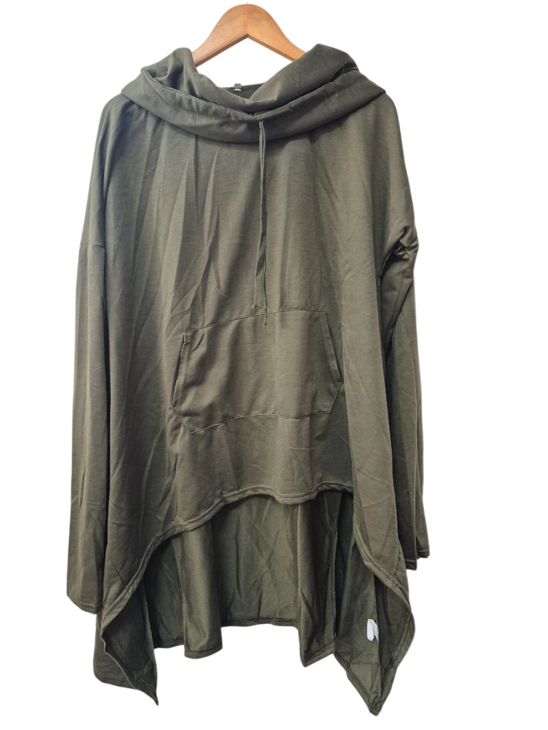 Asymmetrical Hoodie Long Sleeves