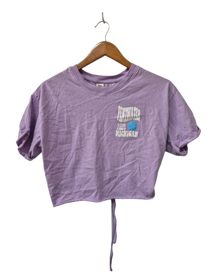 Day Break Cropped Tie Short Sleeves