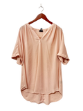 Worthington V-Neck Tunic Short Sleeves