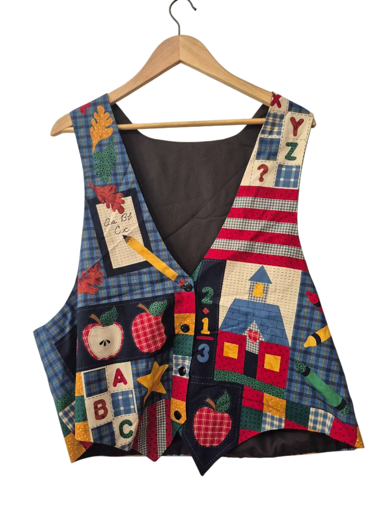 Quirky Patchwork Vest Vintage