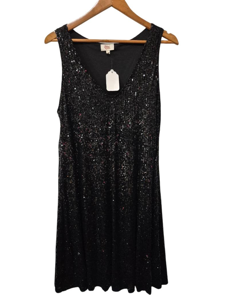 If She Loves Sequin Tank Dresses