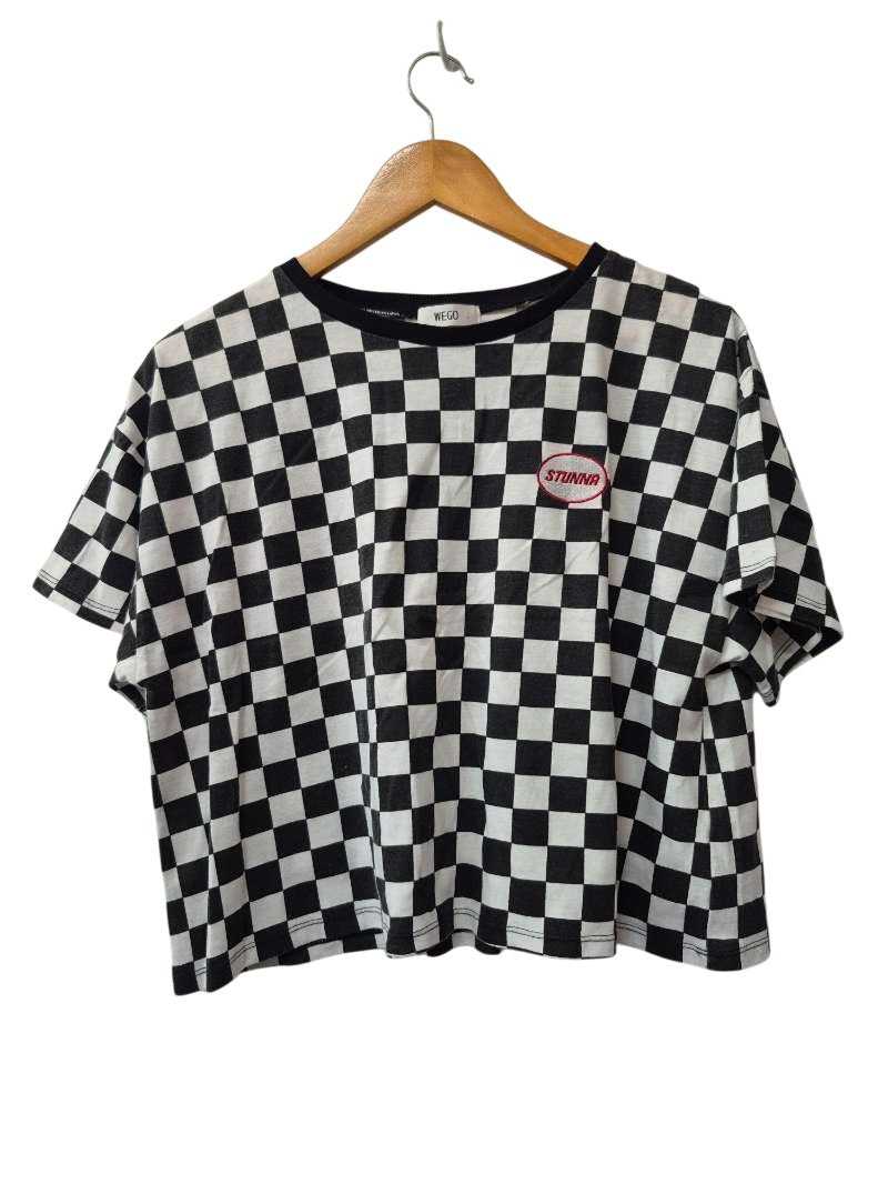 Wego Checkered T-Shirt Short Sleeves