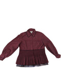 Coldwater creek Pleated Hem Long Sleeves