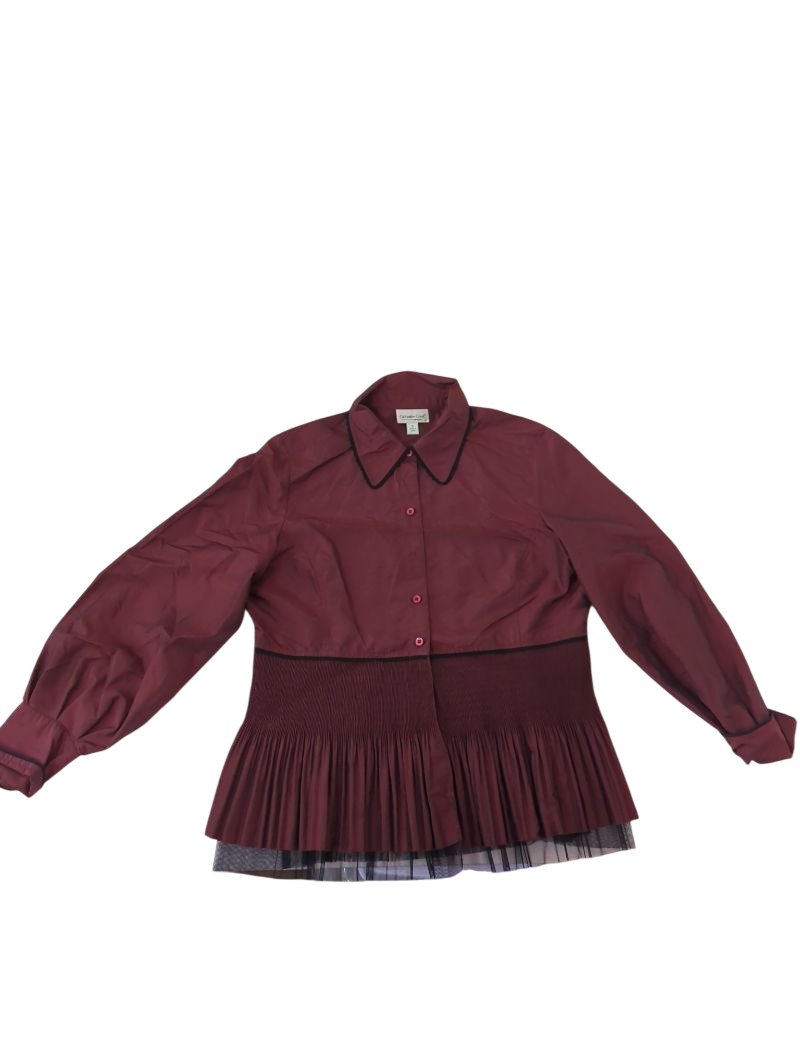Coldwater creek Pleated Hem Long Sleeves