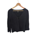 Cable & Gauge V-Neck Cardigan Long Sleeves