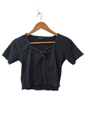 Fashion & Freedom Tie-Front Top Short Sleeves