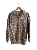 Plaid Button-Up Long Sleeves