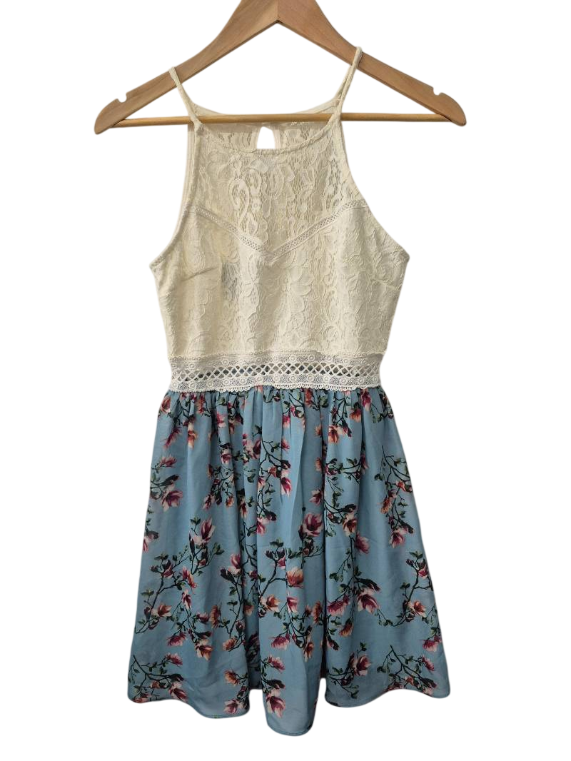 By & By Lace Top Floral Dress Dresses
