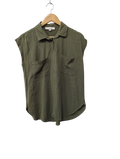 Loft Button-Up Sleeveless Short Sleeves