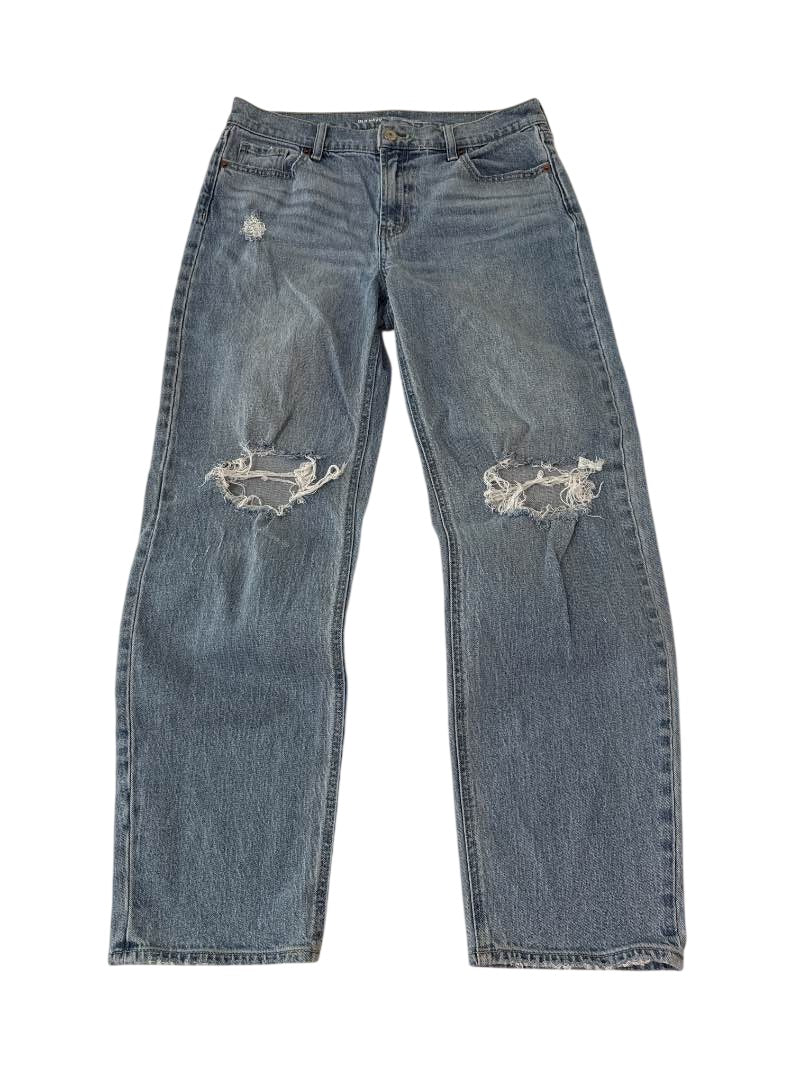 Old Navy Distressed Straight Leg Jeans