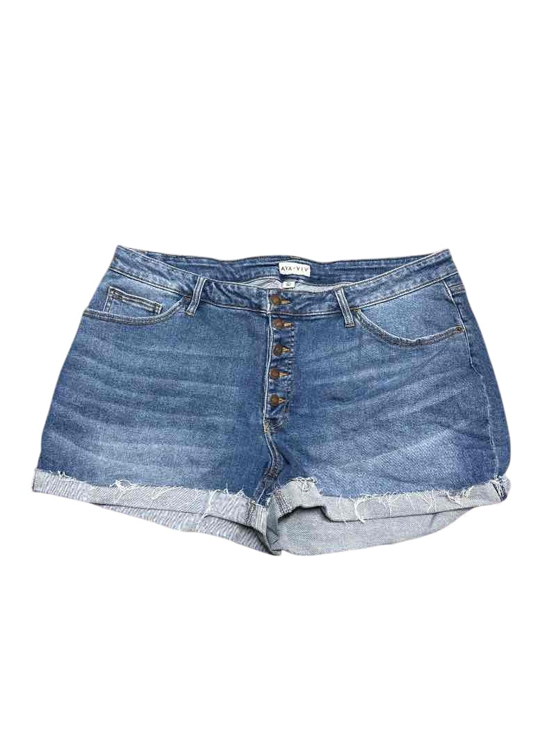 Ava & Viv Button-Fly Denim Shorts