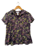 Sag Harbor Floral Button-Up Blouse Vintage