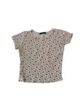 Brandy Melville Floral Ribbed Tee Short Sleeves