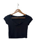 Forever 21 Buttoned Cropped Short Sleeves