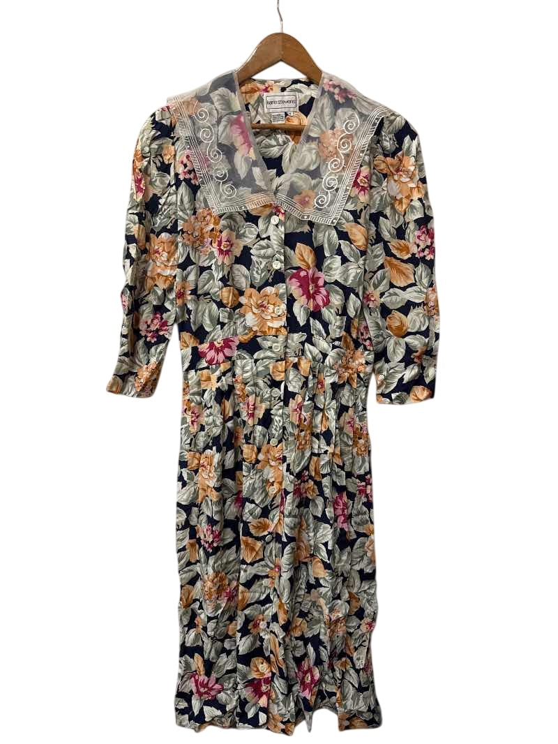 Karin Stevens Floral Vintage Dress Vintage