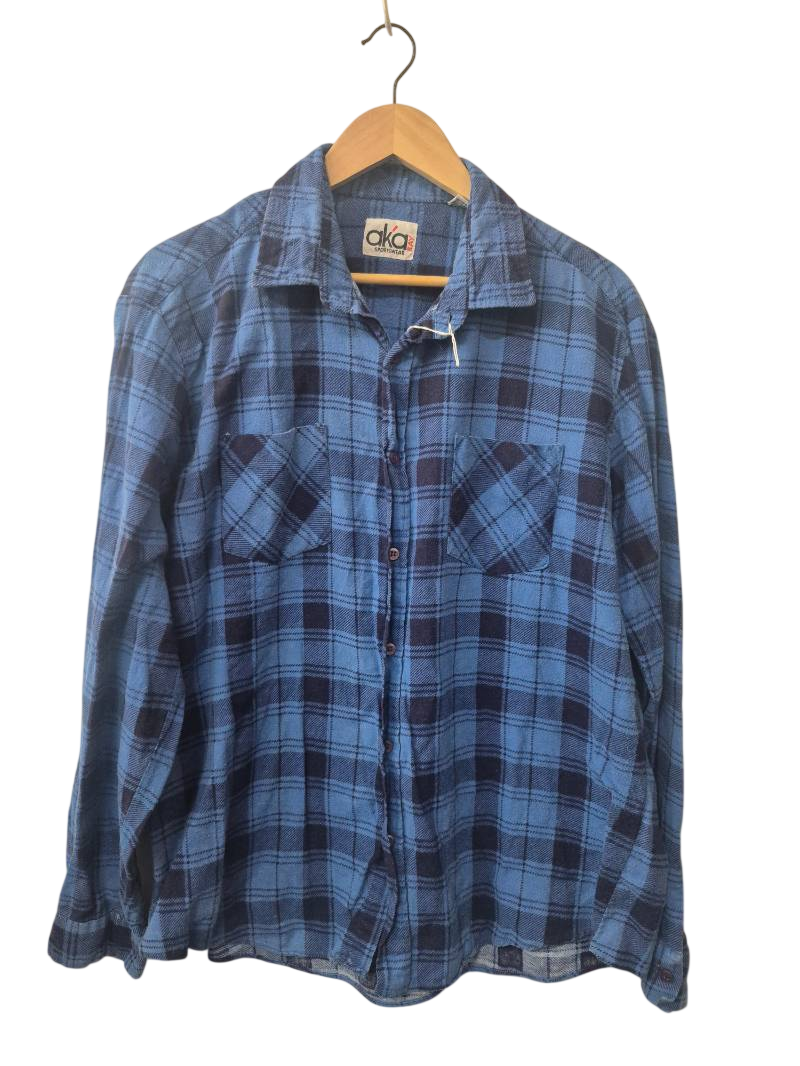 Aka Bay Plaid Button-Up Shirt Vintage