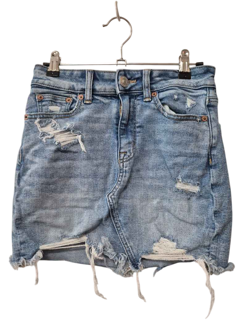 American Eagle Distressed Denim Skirt