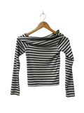 American Eagle Striped Off-Shoulder Long Sleeves