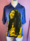 Blue Bob Marley Button Down, M