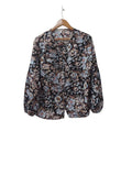 Daily Thread Button Front Blouse Long Sleeves