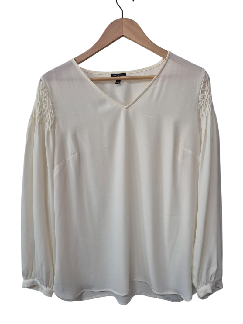 Talbots V-Neck Blouse Long Sleeves