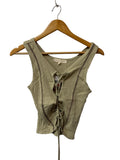 Gilded Intent Lace-Up Tank Tanks