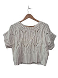 By Together Cable Knit Sweater Short Sleeves