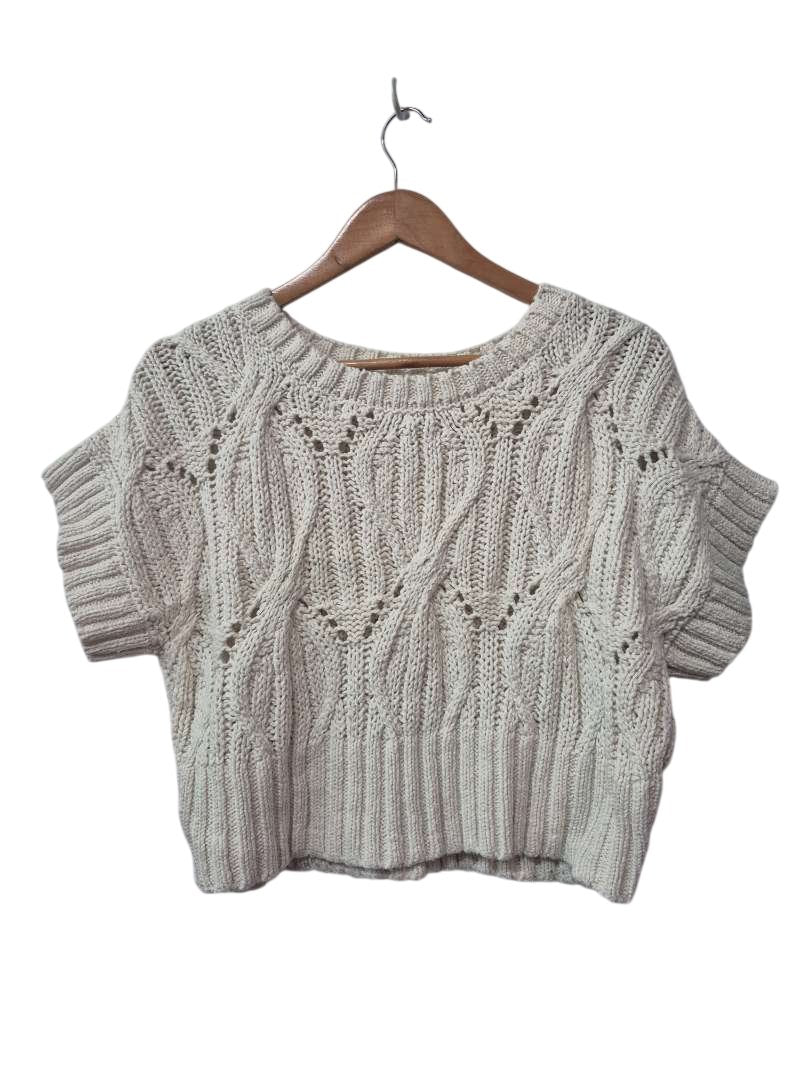 By Together Cable Knit Sweater Short Sleeves
