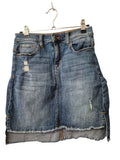 Sneak Peek Distressed Denim Skirt