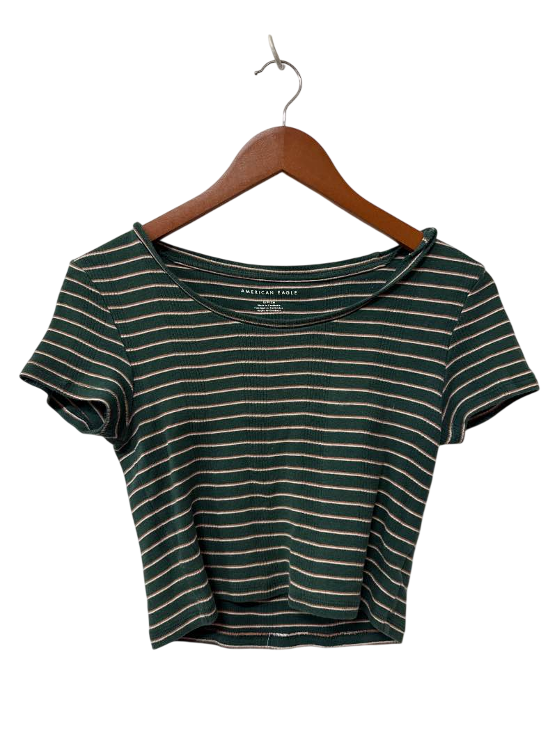 American Eagle Striped Tee Short Sleeves