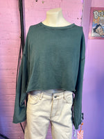 Green Aerie Cropped Tee, M