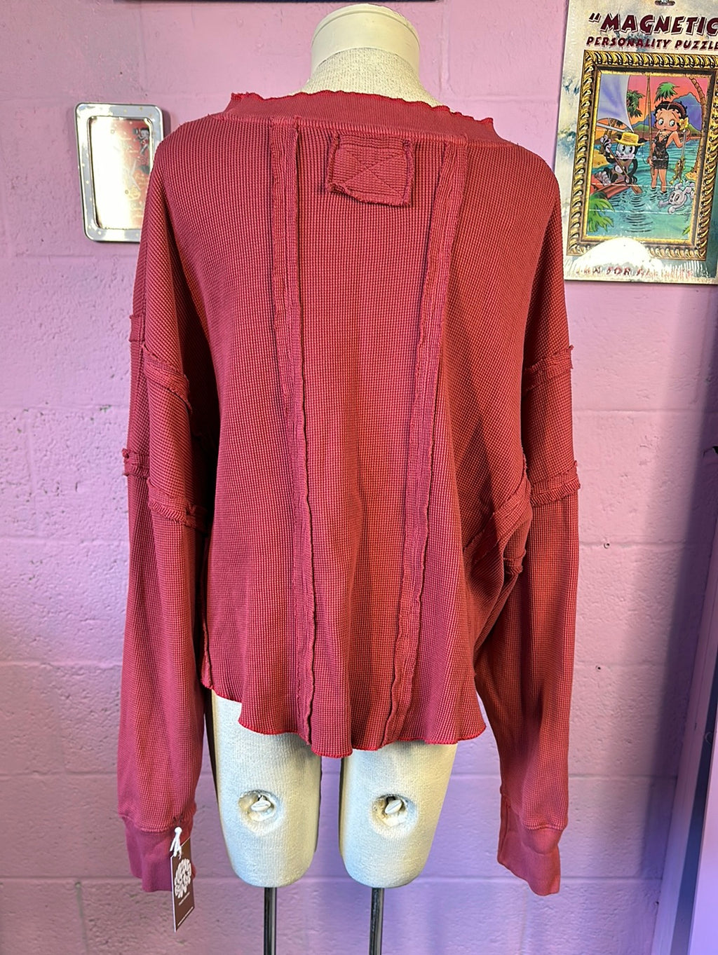 Red We the Free Slouchy Long Sleeve, M