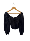 Sam & Sim Ruched Blouse Long Sleeves