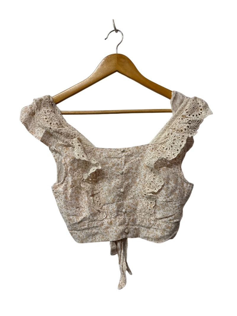 American Eagle Ruffle Cropped Tanks
