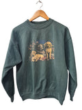 Dog Print Sweatshirt Vintage