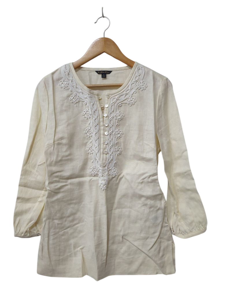 Brooks Brothers Embroidered Tunic Long Sleeves