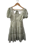 Blu Pepper Gingham Puff-Sleeve Dresses