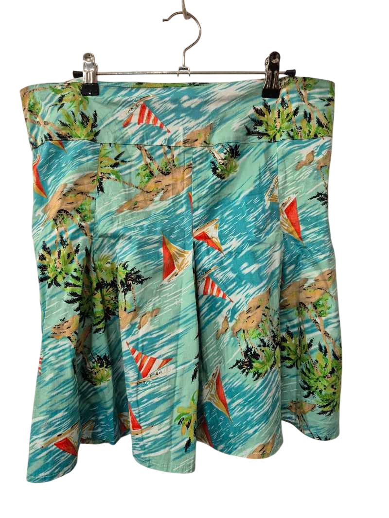 Deux Mille Tropical Print Skirt Vintage
