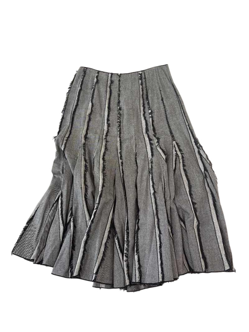 Acorn A-Line Frayed Skirt