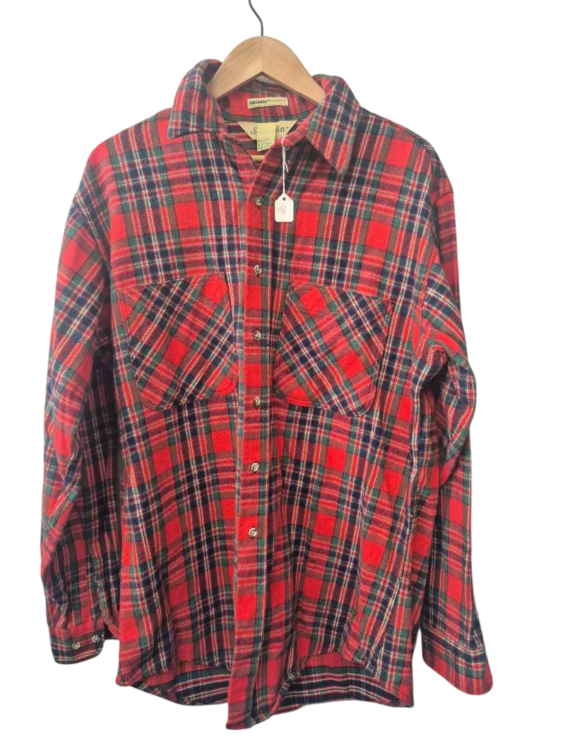 St. Johns Bay Plaid Button-Up Shirt Vintage