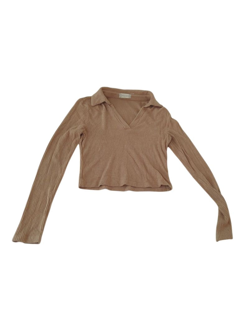 Altar’d State Ribbed V-Neck Long Sleeves