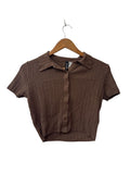 Divided by H & M Ribbed Button-Up Short Sleeves